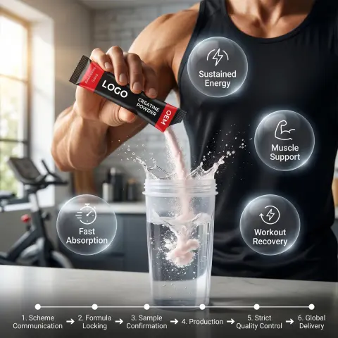 GMP Certified Vegan Halal/Kosher OEM Custom Formula Non-GMO Pure Energy Muscle Strength Booster Private Label Adult Bulk Pre