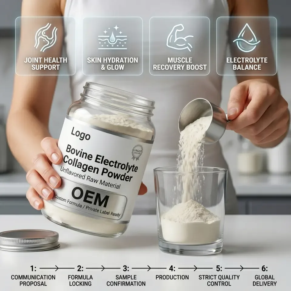HACCP Custom Formula Bovine Hydrolyzed Electrolyte Collagen Powder Nighttime Sleep Muscle Repair Antioxidant Sports Supplement - 产品图片 2