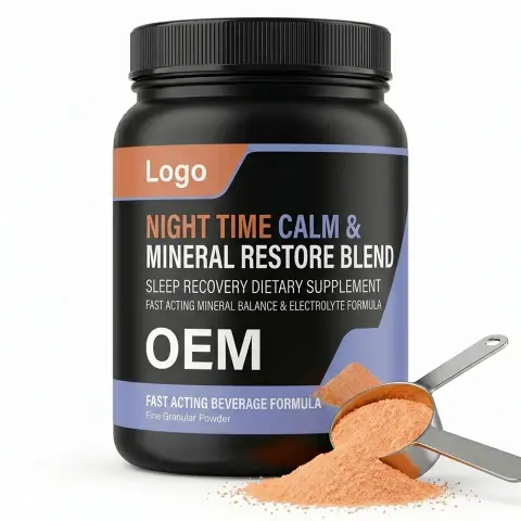 B2B OEM ODM Adult Antioxidant Night Time Calm Restore Mineral Balance Fast Acting Dietary Supplement Sleep Recovery Electrolyte