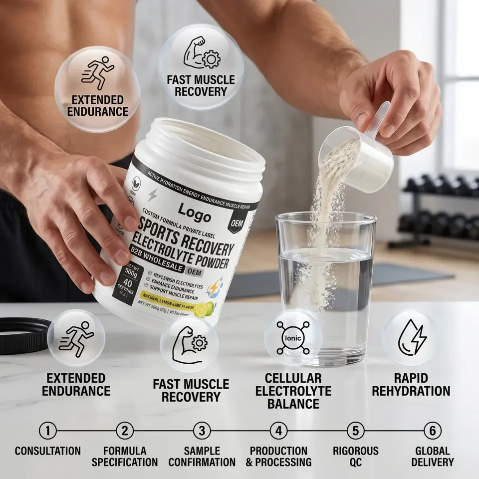 GMP Vegan OEM Custom Formula Active Hydration Energy Endurance Muscle Repair Private Label Sports Recovery Sugar-Free Zero - 产品图片 2