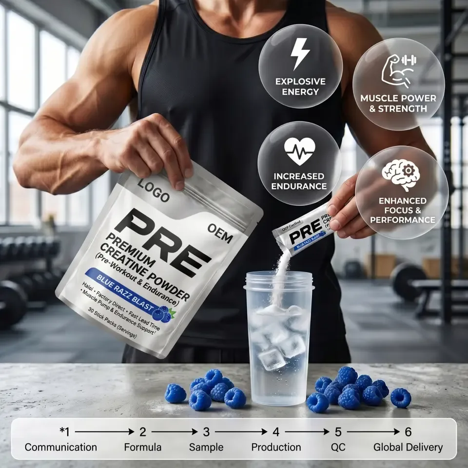 Halal GMP ODM Fast Lead Time Custom Adult Antioxidant Sports Strength Energy Supplement Bulk Private Label Sugar-Free - 产品图片 2