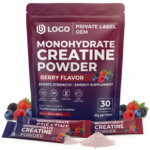 Factory Direct GMP OEM Custom Shape Fitness Muscle Recovery Nutrition Vegan Tasty Fruit Adult Sports Creatine Chewables Energy