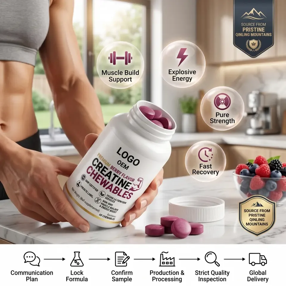 GMP Vegan Adult OEM Custom Formula Premium Pre Workout Energy Muscle Builder Berry Flavor Sugar Free Low Carb Private Label - 产品图片 2