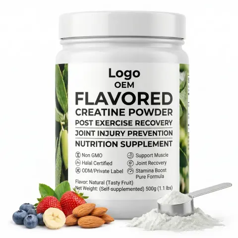 Non-GMO Halal Adult Antioxidant ODM Custom Formula Flavored Creatine Powder Post-Exercise Recovery Joint Injury Prevention