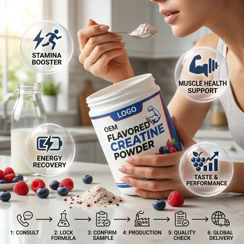 Lumena HACCP FBA Ready Fast Lead Time Wholesale Custom Flavored Creatine Powder Antioxidant 5g Daily Dose Daily Fitness Stamina - 产品图片 2