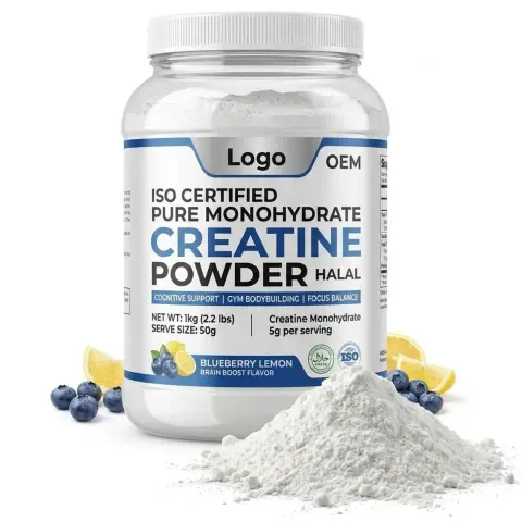 Halal Factory Direct Focus Balance Creatine Powder Pure Formula Antioxidant Cognitive Support Adult Gym Bodybuilding Bulk Sports