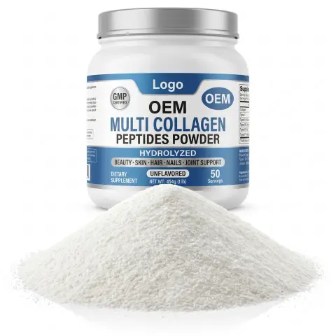 GMP Certified OEM Multi Collagen Peptides Powder Hydrolyzed Beauty Skin Hair Nails Joint Support Unflavored Teenagers Adults