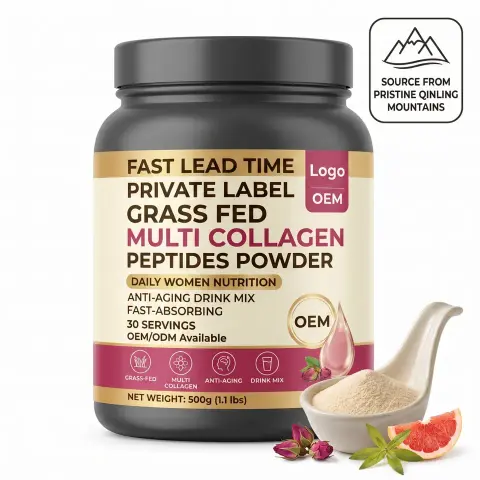 Fast Lead Time Private Label Grass Fed Multi Collagen Daily Women Nutrition Anti Aging Custom Flavor Drink Mix Peptides Powder