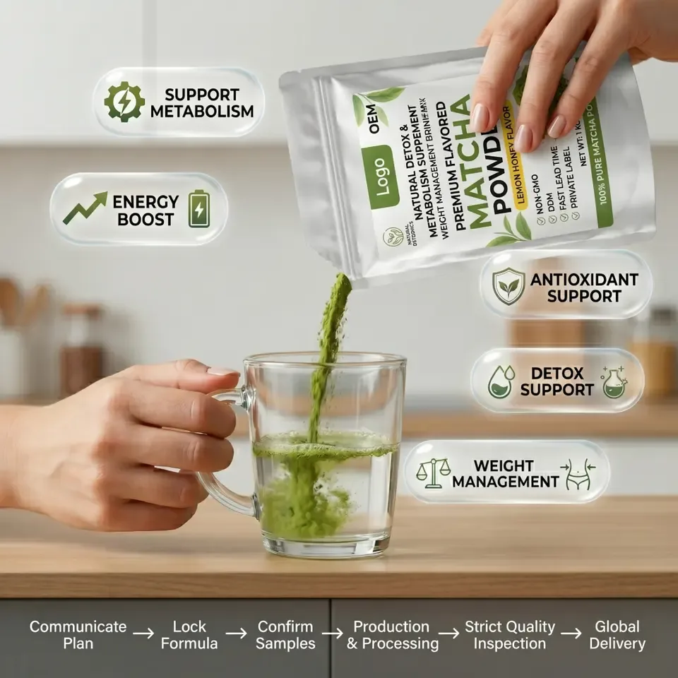 ISO Factory Direct Premium Flexible MOQ Non-GMO Strawberry Flavored Organic Matcha Powder Dairy-Free Vanilla Latte Smoothies - 产品图片 2