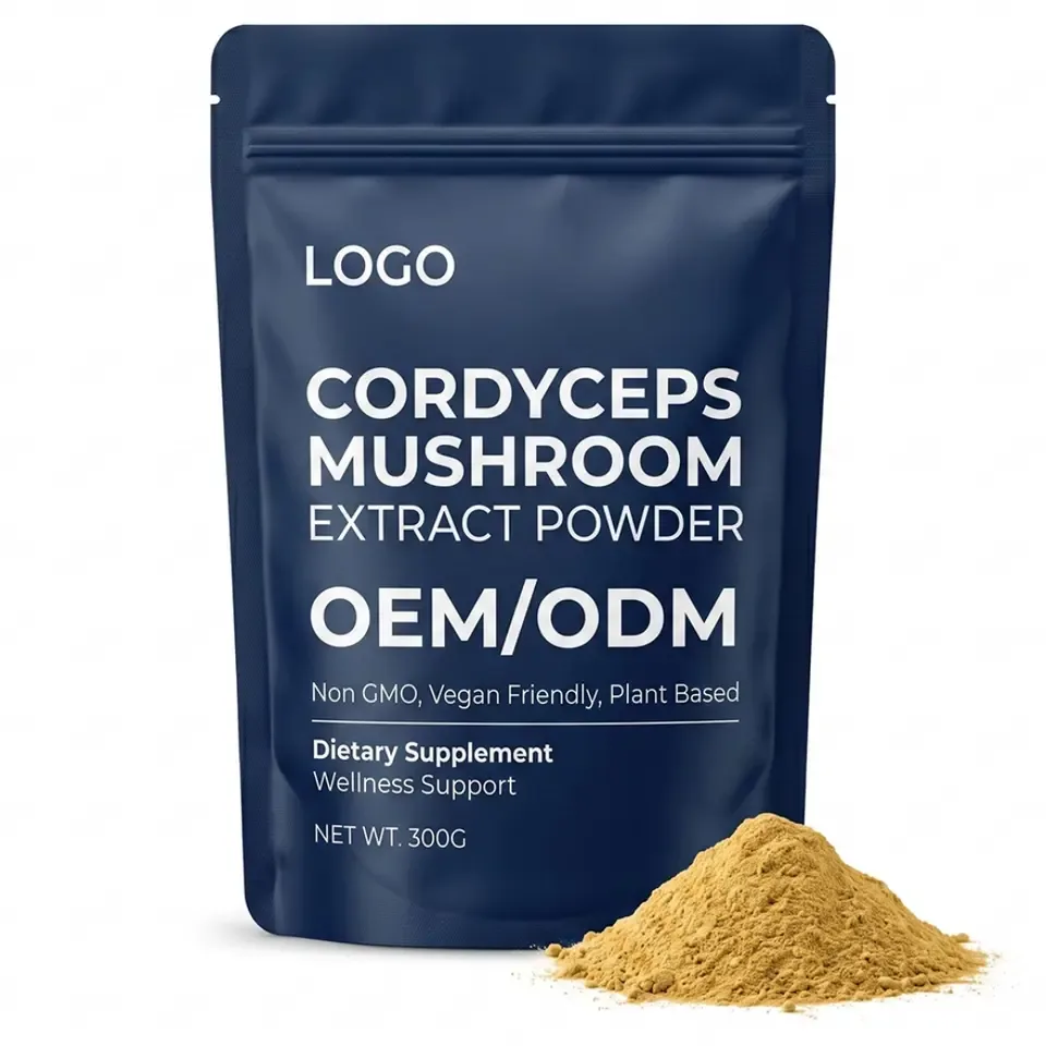 Non GMO Vegan Friendly Plant Based Dietary Supplement Adult Sport Private Label OEM Custom Wellness Cordyceps Mushroom Extract - 产品图片 1