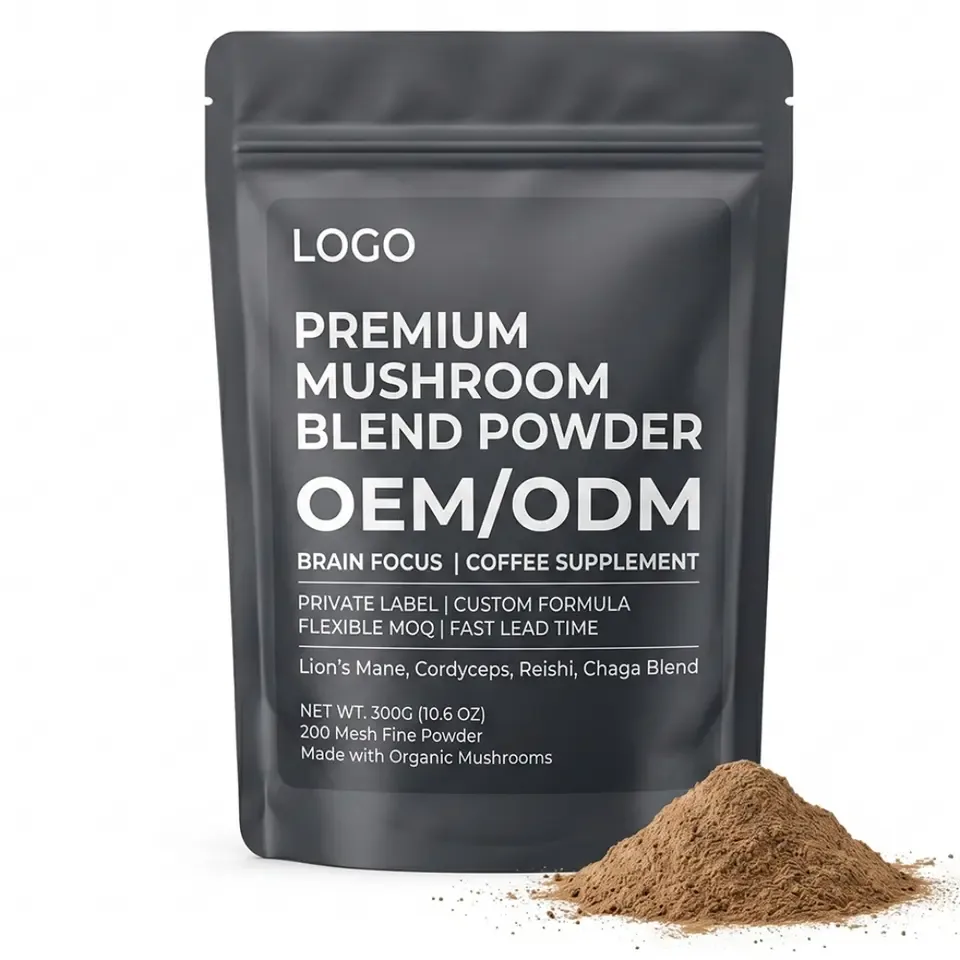 Flexible MOQ Fast Lead Time Private Label Multi Mushroom Blend Powder Premium Brain Focus Mushroom Coffee Supplement Powder - 产品图片 1