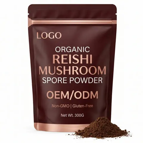 Non-GMO Gluten-Free Organic Reishi Mushroom Extract Sport Powder Antioxidant Benefits Immune Support Energy Management Adults