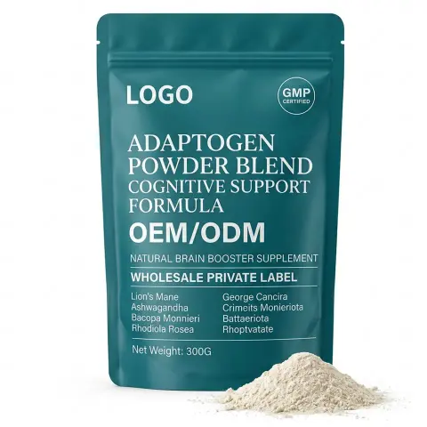 GMP Certified Private Label Adaptogen Powder Blend Natural Antioxidant Cognitive Support Formula Wholesale OEM Brain Adults
