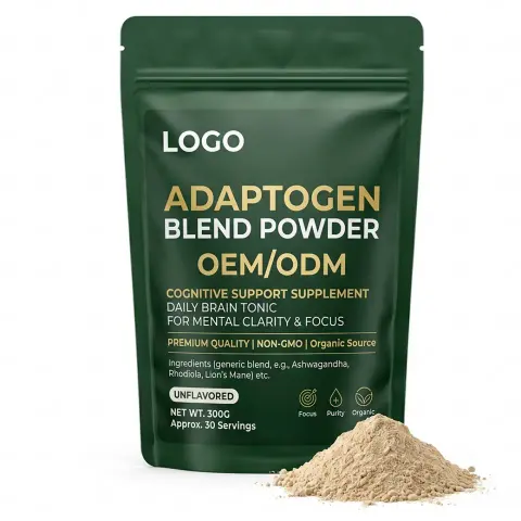 Premium Quality Non-GMO Organic Adaptogen Blend Powder Antioxidant Cognitive Support Supplement Factory Direct Wholesale Private