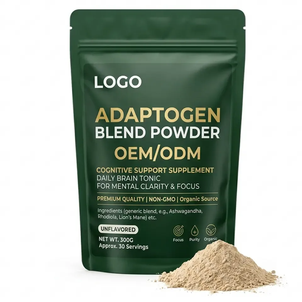 Premium Quality Non-GMO Organic Adaptogen Blend Powder Antioxidant Cognitive Support Supplement Factory Direct Wholesale Private - 产品图片 1