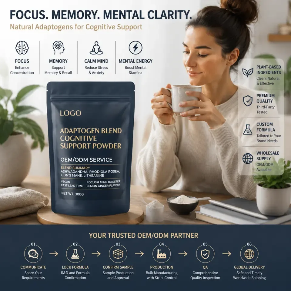 Vegan Non GMO OEM ODM Energy Balance Adaptogen Blend Powder Antioxidant Adult Fast Lead Time Flexible MOQ Wholesale Organic - 产品图片 2