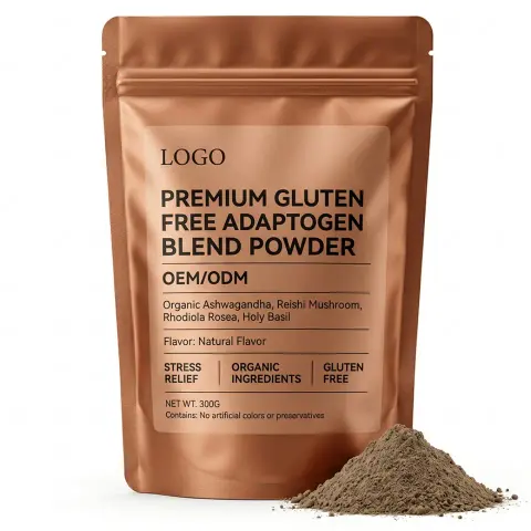 Premium Gluten Free Antioxidant Adaptogen Blend Powder for Adult Stress Relief Halal/Kosher Certified Custom Label OEM