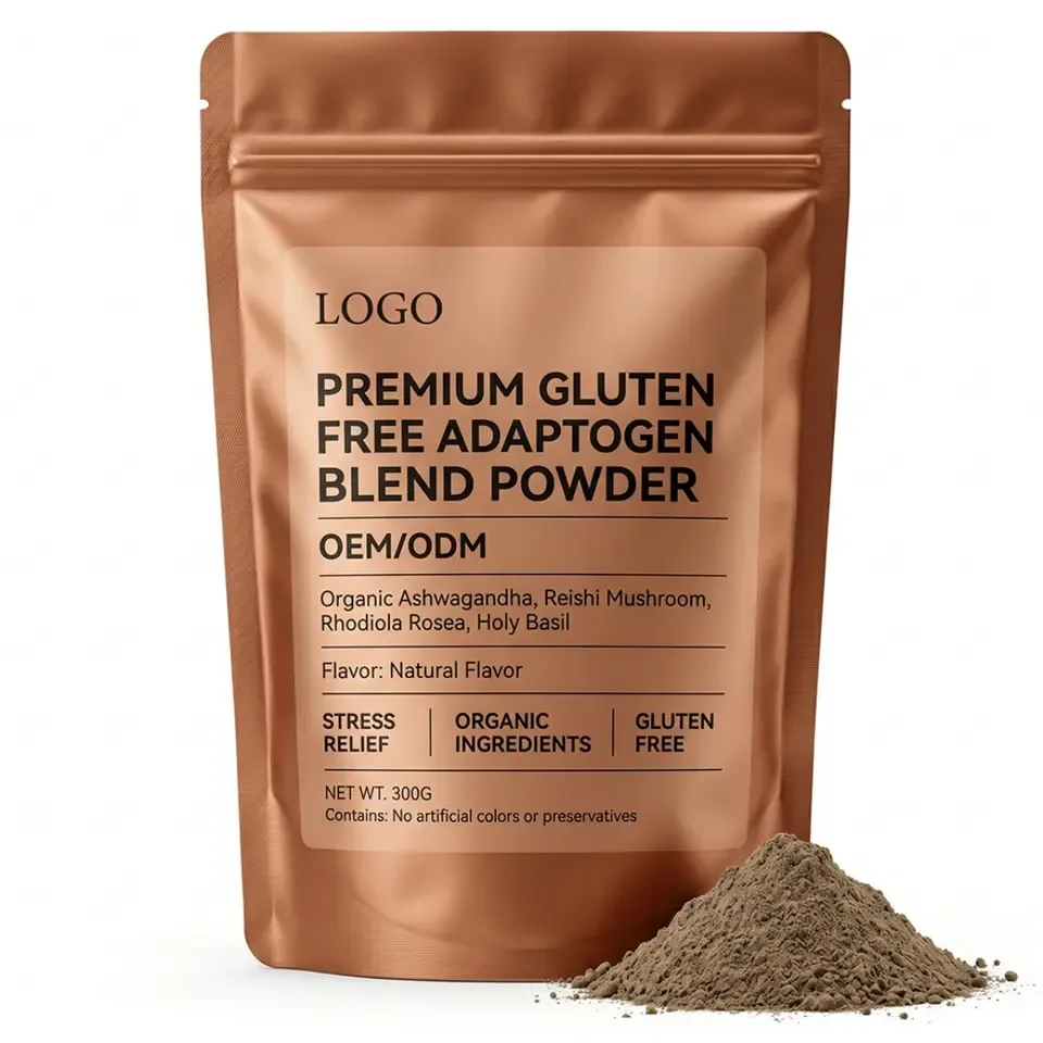 Premium Gluten Free Antioxidant Adaptogen Blend Powder for Adult Stress Relief Halal/Kosher Certified Custom Label OEM - 产品图片 1