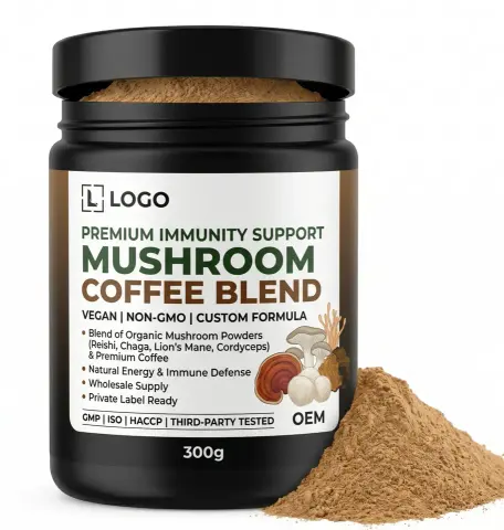 Vegan Non GMO Private Label Custom Formula Premium Quality Immunity Support Beauty Products Beverage Wholesale Blend Mushroom