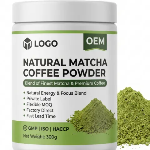 Flexible MOQ Private Label Natural Antioxidant Vegan Keto-Friendly Matcha Coffee Powder Adults-Factory Direct Instant Energy
