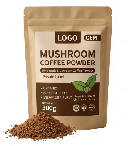 GMP Certified Private Label Factory Direct Adult Energy Supplement Premium Organic Instant Blend Focus Mushroom Coffee Powder