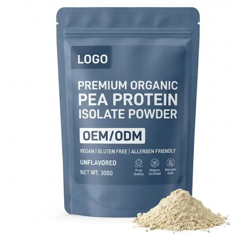 Premium Organic Pea Protein Isolate Powder High-Protein Adult Use Gluten Free Allergen Friendly Vegan 20-29g Protein Muscle