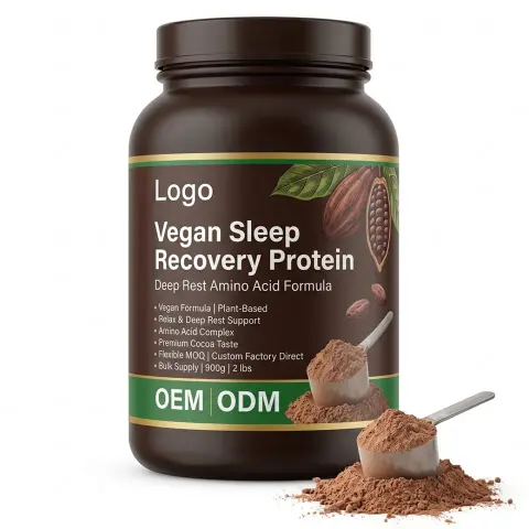 Vegan ODM Flexible MOQ Relax Deep Rest Amino Acid Formula Premium Cocoa Taste Adult Powder Custom Factory Direct Bulk Sleep
