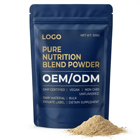 GMP Certified Vegan OEM Custom Pure Nutrition Blend Powder Non-GMO Unflavored Adult Raw Material Bulk Private Label Dietary